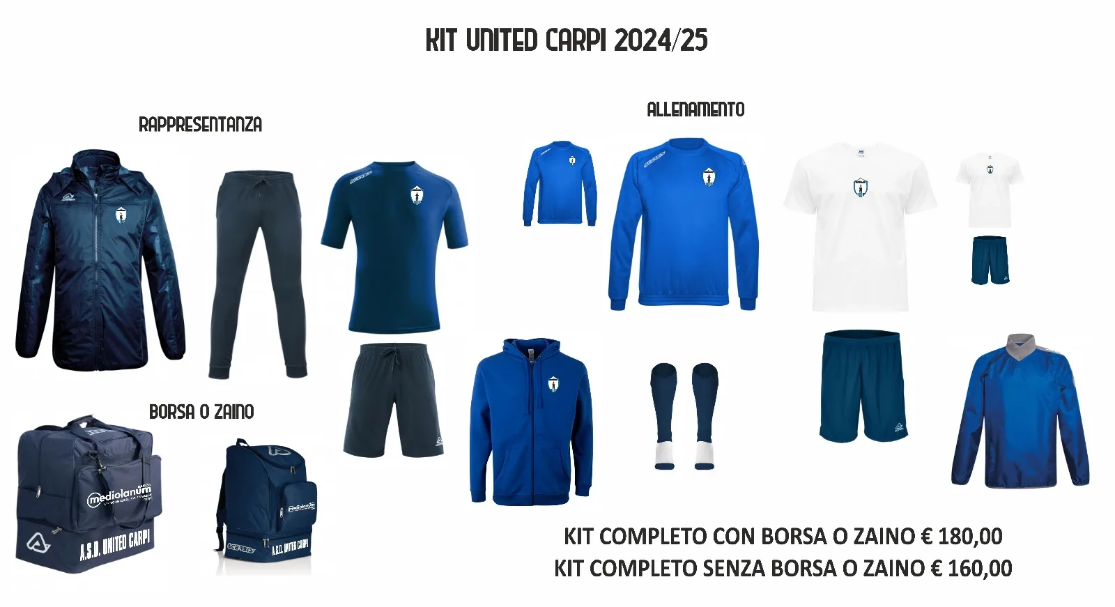 Kit abbigliamento societario United Carpi